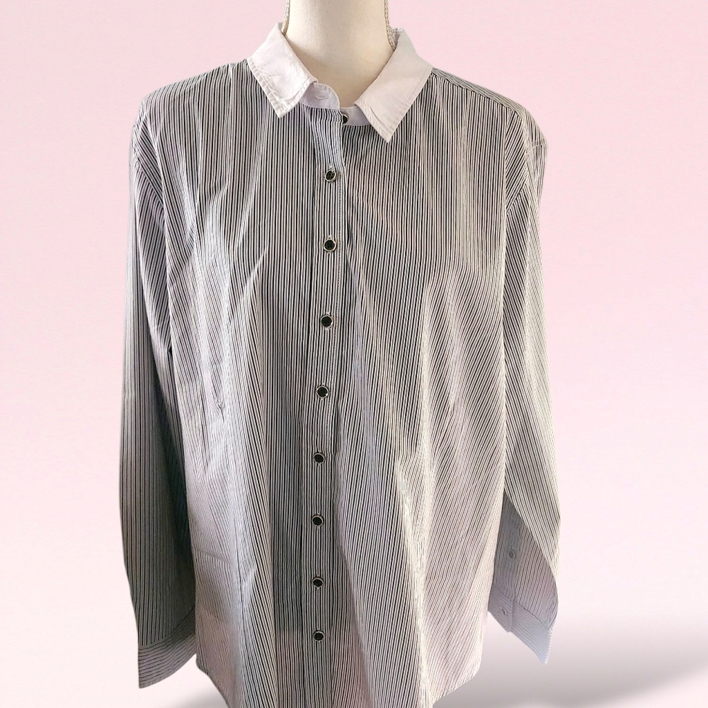 DIANE GILMAN Two Way Collar Shirt